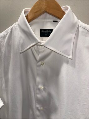 Spier & Mackay Slim Italian ELS Egyptian Cotton Herringbone Dress Shirt 16.5/34